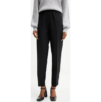 Dámské kalhoty Kalhoty Guess ROBERTA dámské, černá barva, high waist, W5YB01 WH9Y2 W5YB01.WH9Y2 99X, vel. M