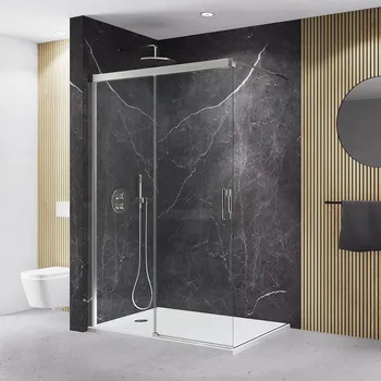 Roth MELINA LINE MI DWR Zástěna typu Walk In s posuvnými dveřmi - pravá - 140 cm Profil: Chrom, Sklo: Hladké čiré