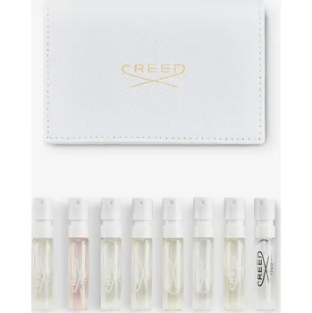 Dámský parfém Creed Leather Sample Wallet - White Creed Aventus parfémovaná voda 1,7 ml + Creed Silver Mountain Water parfémovaná voda 1,7 ml + Creed Wind Flowers parfémovaná voda 1,7 ml + Creed Love in White parfémovaná voda 1,7 ml + Creed Royal Princess Oud parfémova
