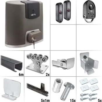 brána Somfy Elixo 500 3S io K1 7.0 - sestava pojezdu, pohonu a příslušenství, pro posuvnou bránu do průjezdu 4,2 m a 425 kg, profil bez úpravy