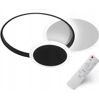 Stropní svítidlo LED STROPNÍ SVÍTIDLO ČERNÁ BÍLÁ LUSTR S DÁLKOVÝM OVLÁDÁNÍM MODERNÍ 55CM