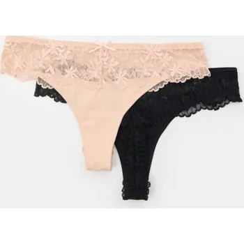 Kalhotky Sinsay - Tanga stringy 2 ks - vícebarevná - 615AP-MLC - 615AP-MLC-XS