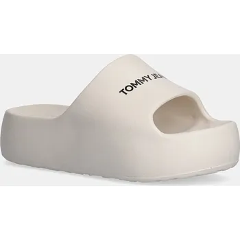 Dámské pantofle Pantofle Tommy Jeans TJW FLATFORM POOL SLIDE ESS EN0EN02763 béžová 01X, EUR 39/40