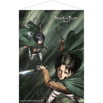Plakát WallScroll - Attack on Titan Mikasa and Levi 50 x 70 cm
