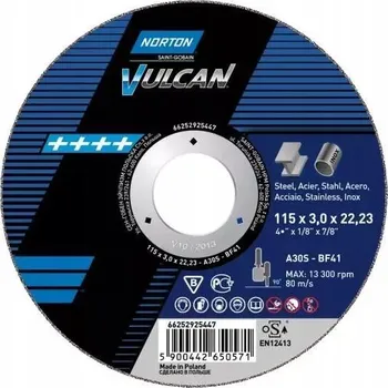 Řezný kotouč Řezací kotouč 41 230x1,9 mm (50 Ks + 5ks) Norton METAL/INOX VULCAN