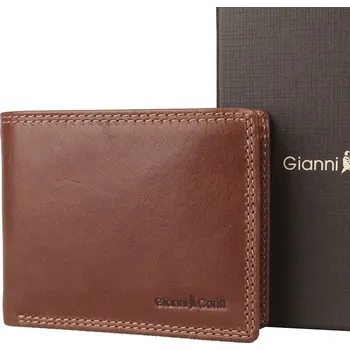Peněženka Luxusní hladká kožená peněženka Gianni Conti no. 020 hnědá