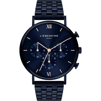 Hodinky Liebeskind Berlin chronograph hodinky modré ocel dámské
