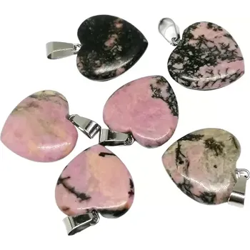 Přívěsek Rodonit srdíčko – originální přívěsek 2 cm