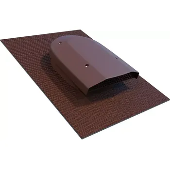 FLAT - UNI větrací profil pro plechové šikmé střechy, hnědá