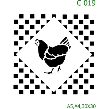 Šablona C 019 - A5 , Lepící fólie