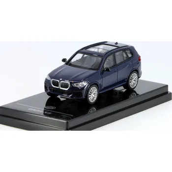 autíčko BMW X5 modrá RHD Pravostranné Řízení 1:64 - PARAGON Models BMW X 5 - kovový model auta 1/64