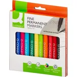 Permanentní popisovač Q-Connect - tenké tělo, kulatý hrot, sada 12 barev