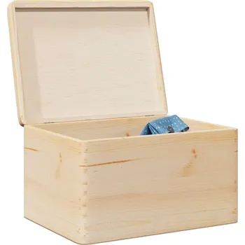 Úložný box vidaXL Dřevěná box s víkem 40x30x23 cm masivní borové dřevo [4017390] Barva: Přírodní
