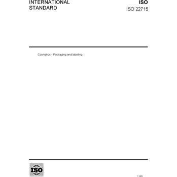 ISO 22715:2006-Cosmetics — Packaging and labelling