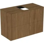 Ideal Standard Conca Skříňka umyvadlová 80 x 37 x 55 cm se 2 zásuvkami, tmavý ořech matný, T3947Y5