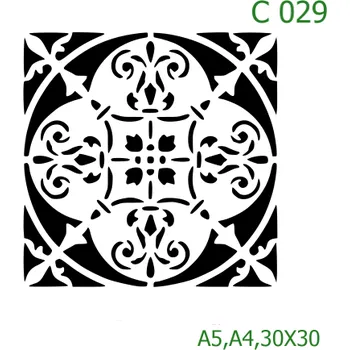 Šablona C 029 - 30 x 30 cm , Nelepící folie