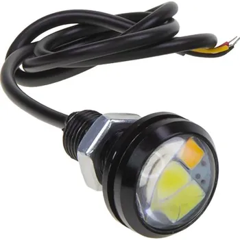 Autodoplněk LED světlo pro denní svícení (eagle eye) 23mm, 12V, bílá/oranžová