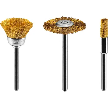 Vrtačka Graphite Mosazné kartáčky, kartáček, sklenice, kotouč, sada 3 ks. 55H067