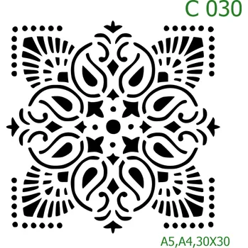 Šablona C 030 - 30 x 30 cm , Nelepící folie