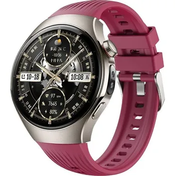 Příslušenství k chytrým hodinkám VSECHNONAMOBIL 114259 STRIPS Vyměnitelný řemínek pro Huawei Watch 5 46mm bordó