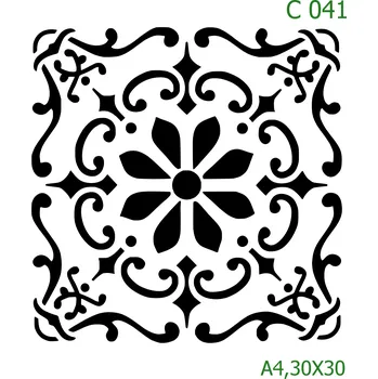 Šablona C 041 - 30 x 30 cm , Nelepící folie