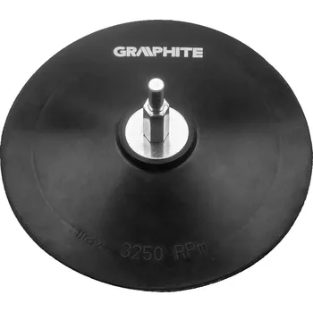 Příslušenství k brusce Graphite Pružný kotouč na suchý zip s trnem 125 mm, pevný 55H823