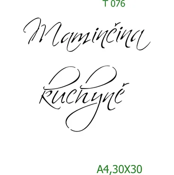 Šablona T 077 - A4 , Nelepící folie