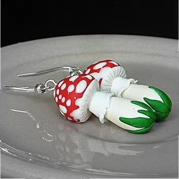 Náušnice CircusMind Náušnice Fimo muchomůrky S0800