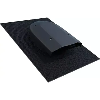 FLAT - UNI větrací profil pro plechové šikmé střechy, černá