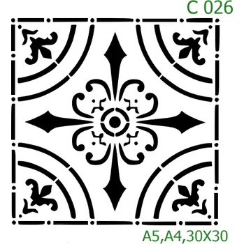 Šablona C 026 - 30 x 30 cm , Nelepící folie