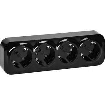 Elektrická zásuvka Černá nástěnná Elektrická Zásuvka Orno