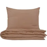 Povlečení DAMAŠEK mikro prodloužené STOLA kávové