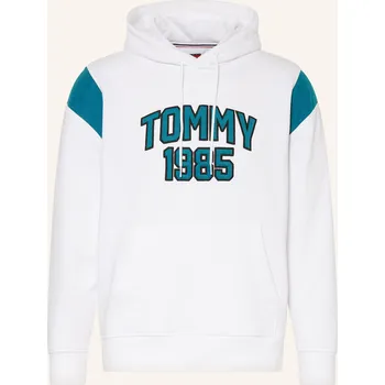 Pánská mikina Tommy Jeans Pánská Mikina S Kapucí, bílá, M