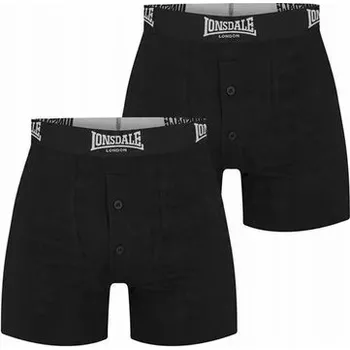 Boxerky 2x Černé boxerky LONSDALE pánské v krabičce, Velikost XL