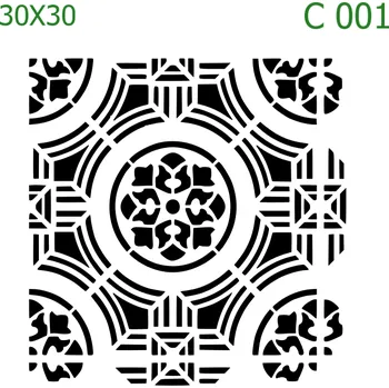 Šablona C 001 - 30 x 30 cm , Nelepící folie
