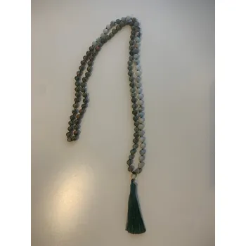 Náhrdelník RV studio Louny s.r.o. Korálky Mala ze vzácných kamenů - Unakit, Seprentin a Křemen