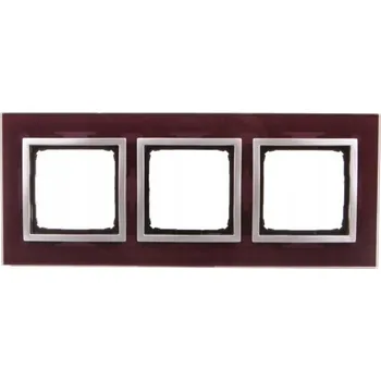 vypínač Trojitý Rámeček Kontakt-simon hnědý