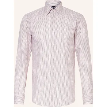 Pánská košile Boss Pánská Košile Hank Slim Fit, hnědá / béžová / bílá, 45