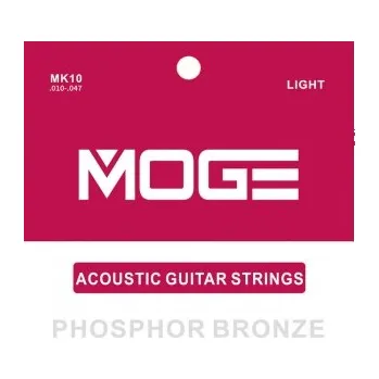 Struna pro kytaru a smyčcový nástroj STRUNY PRO AKUSTICKOU KYTARU DOBRÁ KVALITA PEVNÉ MOGE MK10 10-47 Light