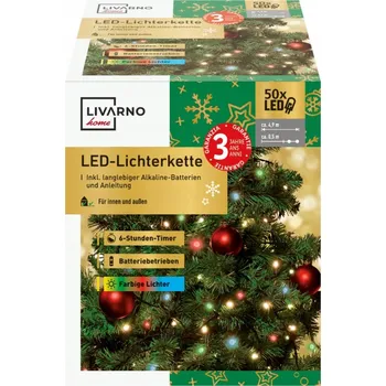 Vánoční dekorace Livarno Home vánoční osvětlení na stromeček 5,4 m 21 - 50 světel