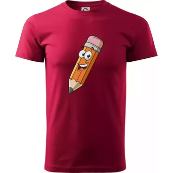 Pánská móda Parové triko - Tužka a guma - Klasické pánské triko vyšší gramáže - 3XL ( Marlboro červená )