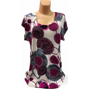 Dámská tunika Halenka TOP KLARČA, Barva Jako na obrázku, Velikost XXL 48, Materiál 96% Viskoza 4% Lycra