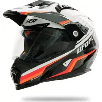 Helma na motorku UFO PLAST Přilba ARIES Enduro bílá/černá L