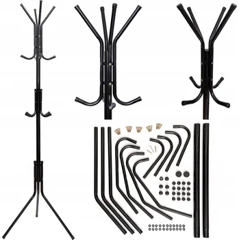 Věšák Stojací věšák kovový WatchMe černý