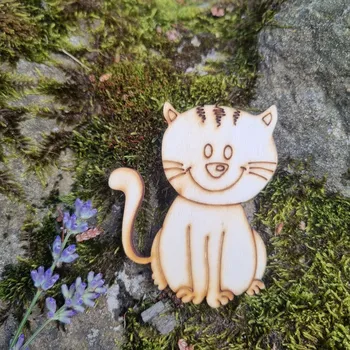 kreativní sada Magnetka z překližky – Kočka k dotvoření