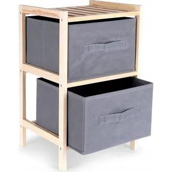 regál Koupelnový regál H&S Decoration, odstíny šedé, 25,4 x 27,5 x 46 cm