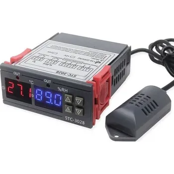 Digitální termostat a hygrostat STC-3028, napájení 12VDC