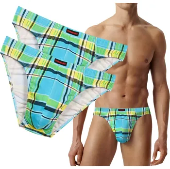 Slipy Pánské slipy ATLANTIC sportovní SLIPY bavlněné 2-BALENÍ EEP-086 XXL tyrkysové