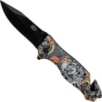kapesní nůž Nůž Rescue Comic Skull, kapesní klip, SCK