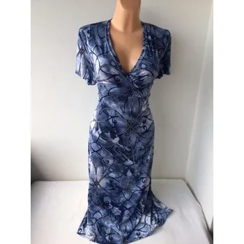 Dámské šaty Sváteční SPOLEČENSKÉ šaty JIŘKA, Barva Modrá, Velikost M 38 , Materiál 98% Polyester 2% Lycra